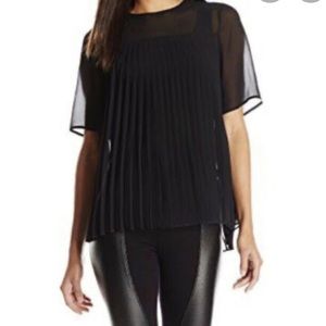 BCBGeneration pleated short sleeved blouse size medium